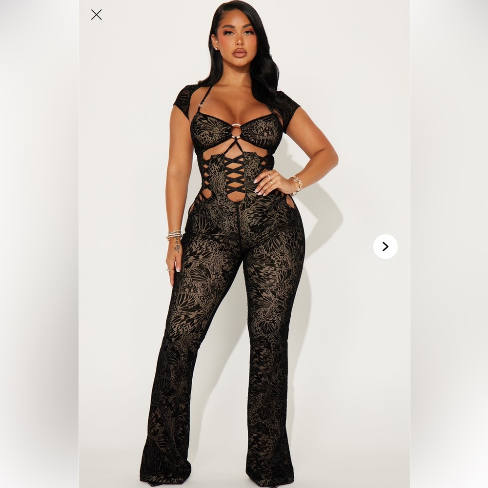 Mesh Black Fashion Nova Jumpsuit